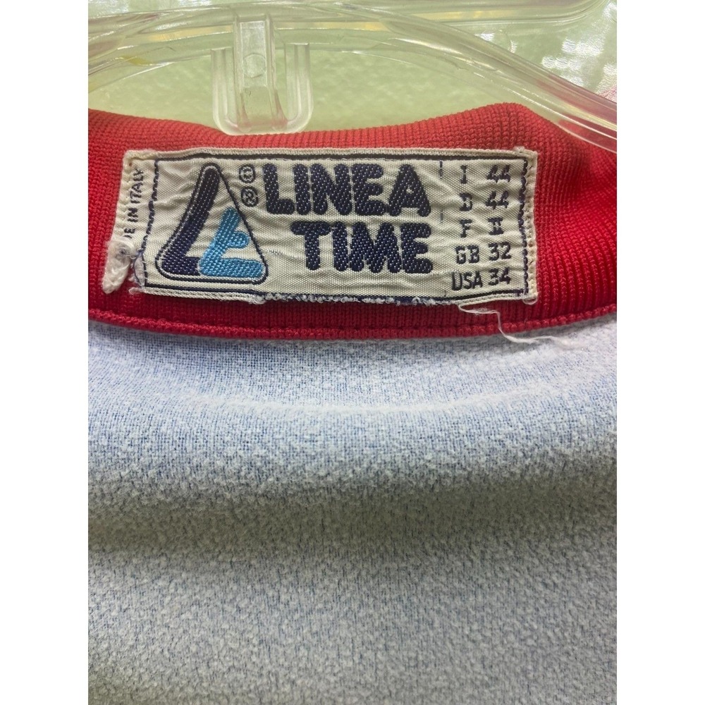Linea Time Track Jacket Mens 34 Yellow‎ Blue Red Vintage Made in Italy Good - Picture 6 of 7